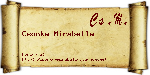 Csonka Mirabella névjegykártya